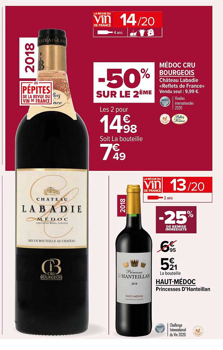 médoc cru bourgeois château labadie, haut-médoc princesses d'hanteillan