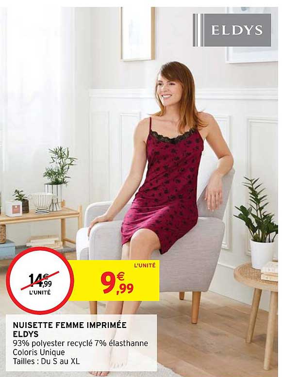 Nuisette Femme Imprimée Eldys