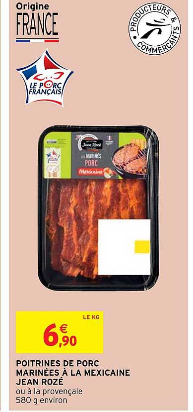 poitrines de porc marinées à la mexicaine jean rozé