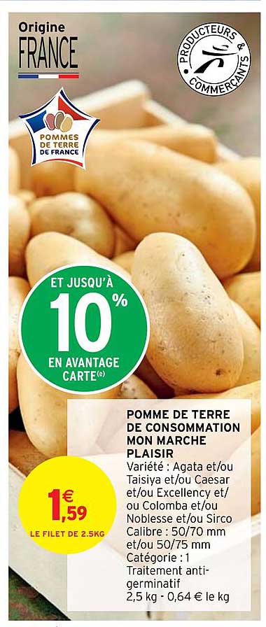 pomme de terre de consommation mon marché plaisir