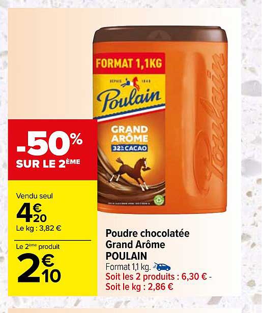 poudre chocolatée grand arôme poulain