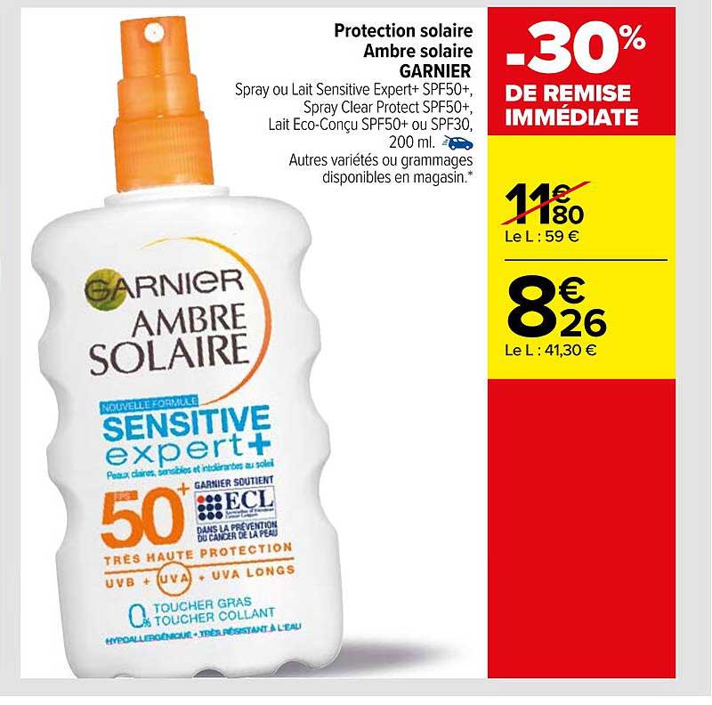 Protection Solaire Ambre Solaire Garnier