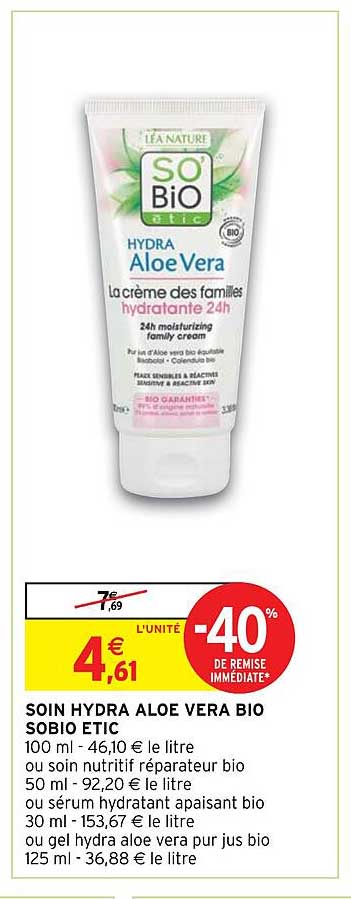 soin hydra aloé vera bio sobio étic