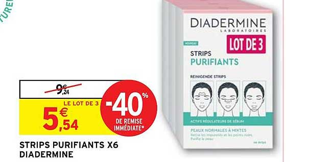 strips purifiants x6 diadermine
