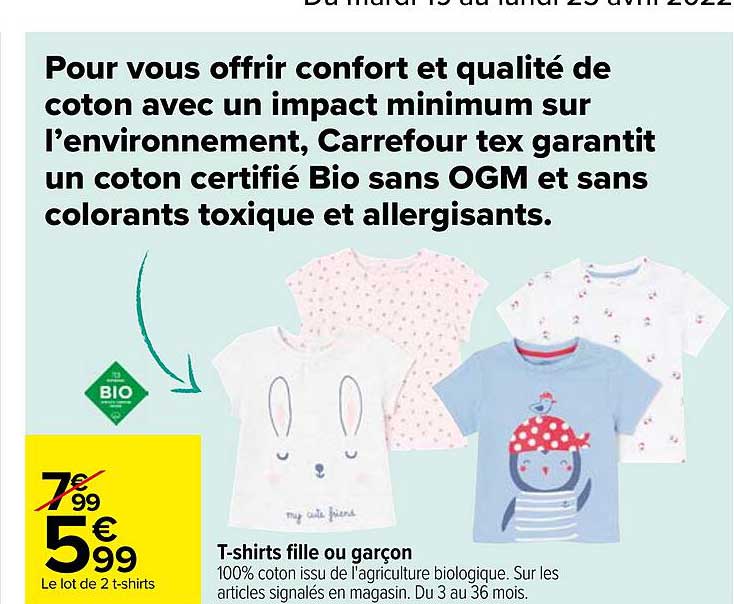 t-shirts fille ou garçon