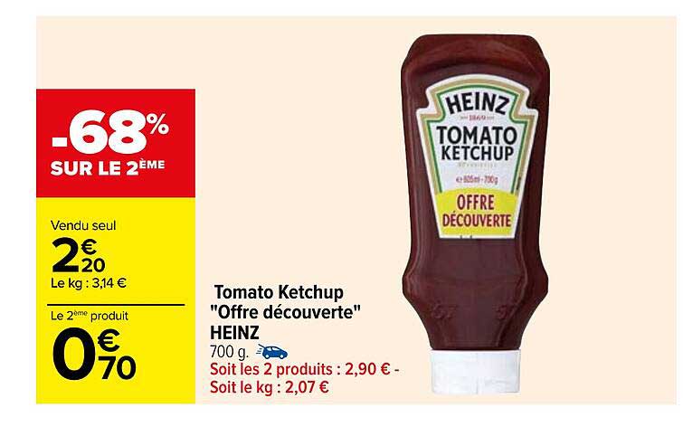 tomato ketchup "offre découverte" heinz