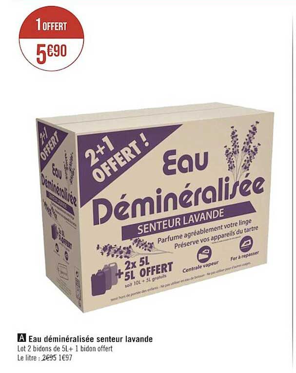 eau déminéralisée senteur lavande