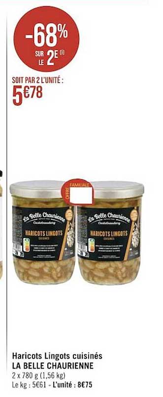 haricots lingots cuisinés la belle chauriennes
