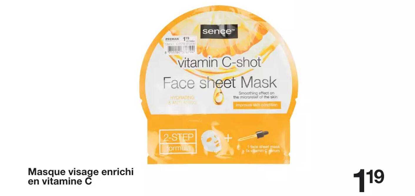 masque visage enrichi en vitamine c