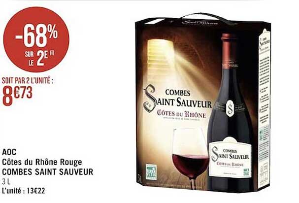 aoc côtes du rhône rouge combes saint sauveur