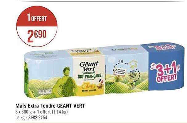 Maïs Extra Tendre Géant Vert