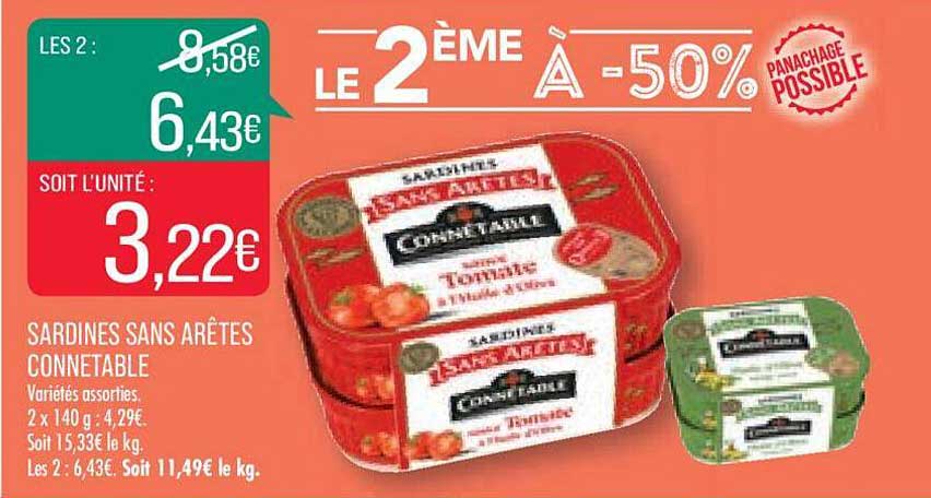 sardines sans arêtes connétable