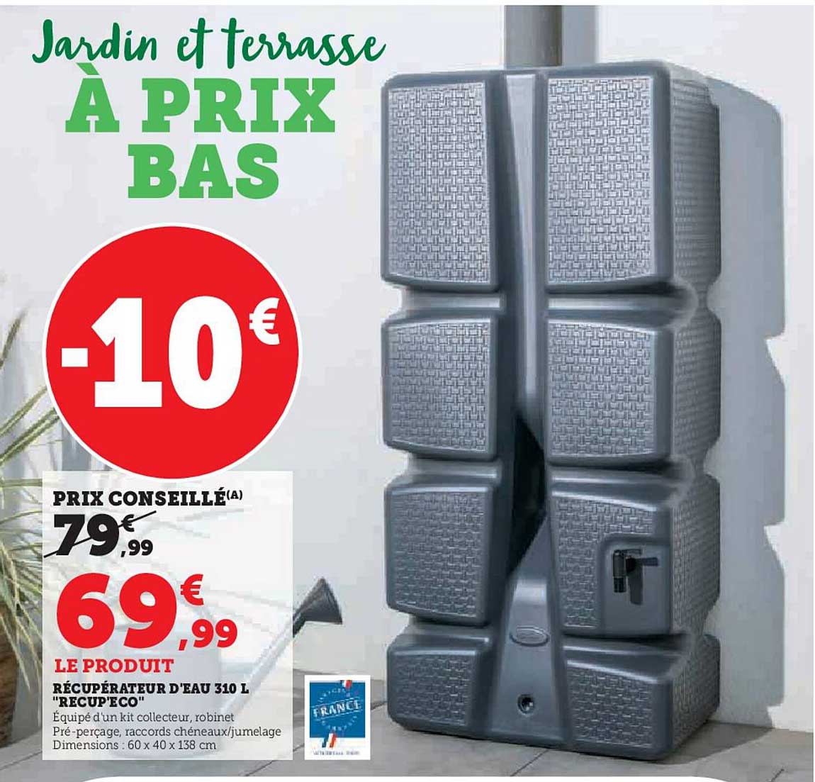 Récupérateur D'eau 310 L "récup'éco"