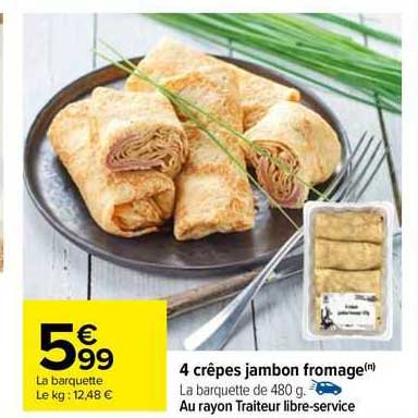 4 Crêpes Jambon Fromage