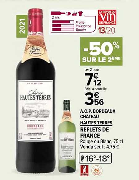 a.o.p. bordeaux château hautes terres reflets de france