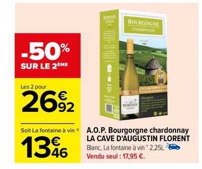 a.o.p. bourgogne chardonnay la cave d'augustin florent