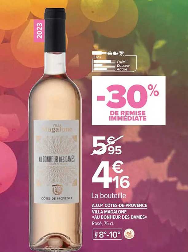 a.o.p. côtes-de-provence villa magalone "au bonheur des dames"