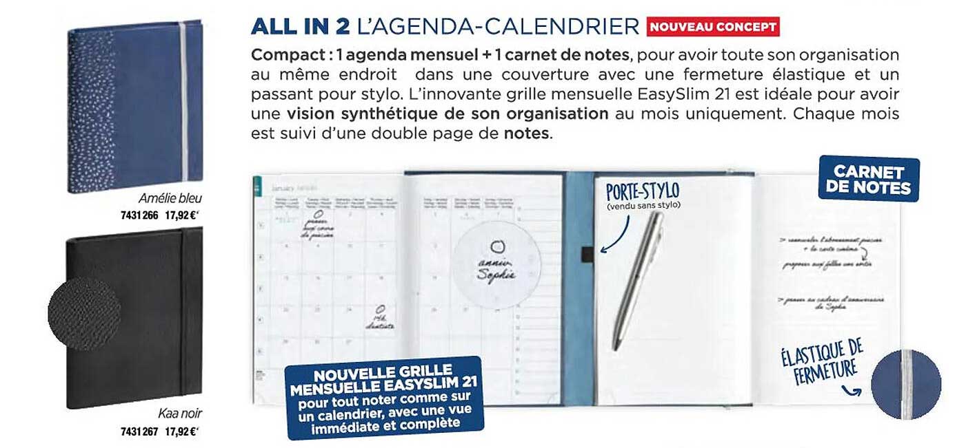 all in 2 l'agenda - calendrier