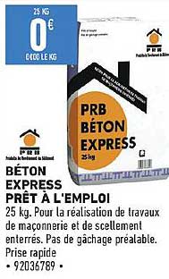 béton express prêt à l'emploi