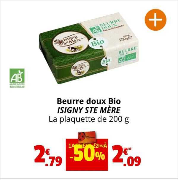 beurre doux bio isigny ste mère