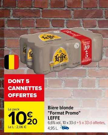bière blonde "format promo" leffe