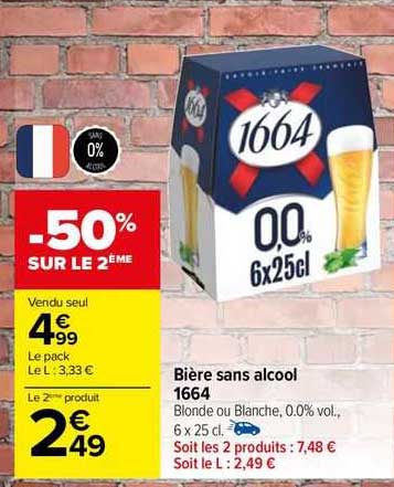 Bière Sans Alcool 1664