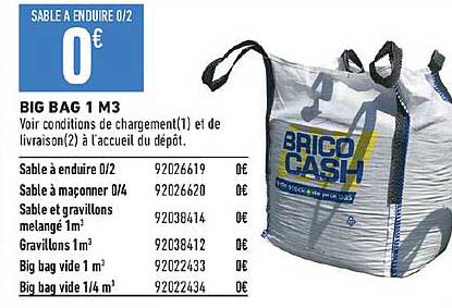 big bag 1 m³ brico cash