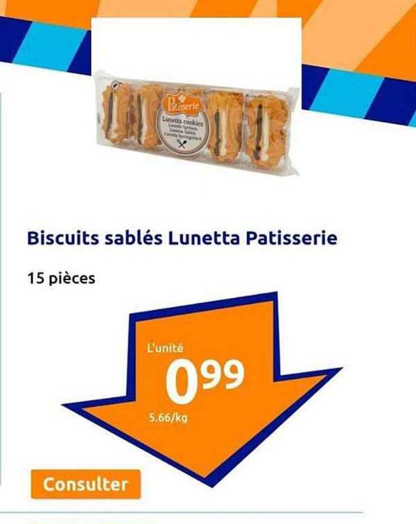 Biscuits Sablés Lunetta Pâtisserie