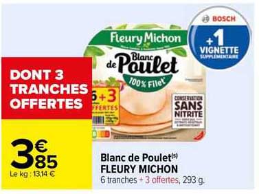 blanc de poulet fleury michon