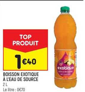 boisson exotique à l'eau de source