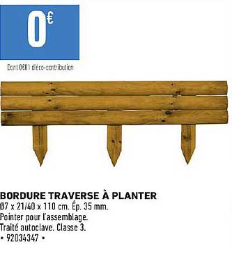 bordure traverse à planter