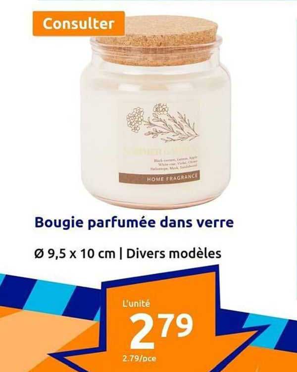 bougie parfumée dans verre