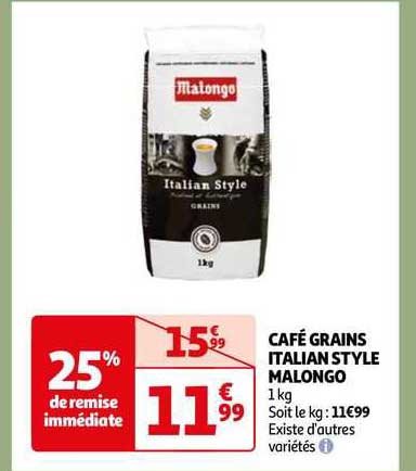 café grains italian style malongo