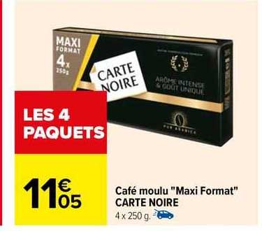 café moulu "maxi format" carte noire