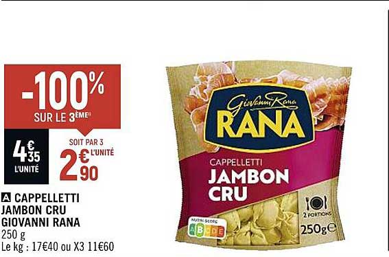 cappelletti jambon cru giovanni rana