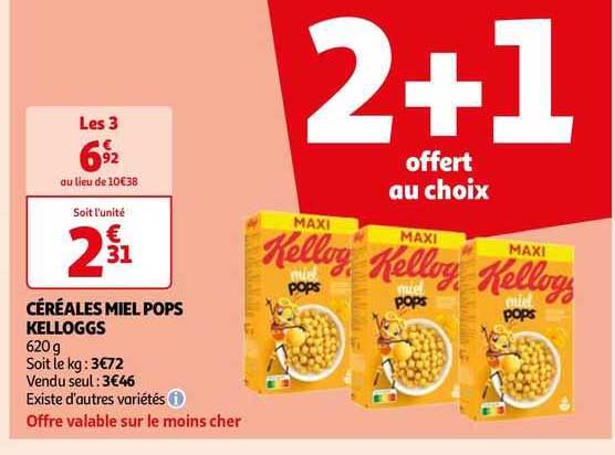 céréales miel pops kellogg's