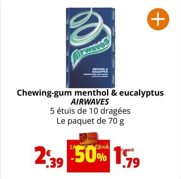 chewing-gum menthol & eucalyptus airwaves