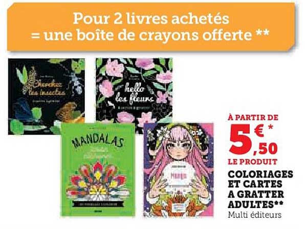coloriages et cartes à gratter adultes