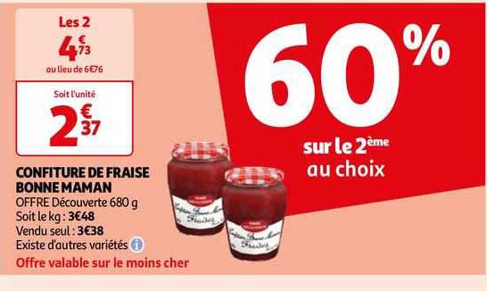 confiture de fraise bonne maman