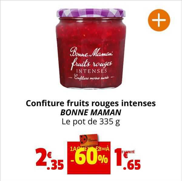 confiture fruits rouges intenses bonne maman