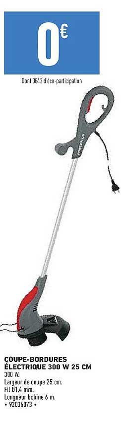 coupe-bordures électrique 300 w 25 cm