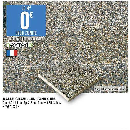 dalle gravillon fond gris nextéria