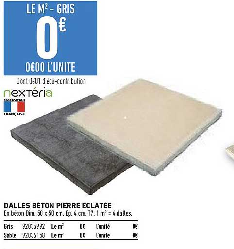 Dalles Béton Pierre éclatée