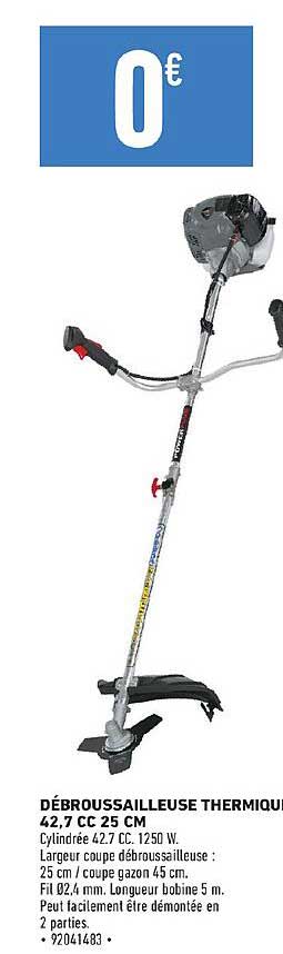 débrousailleuse thermique 42,7 cc 25 cm