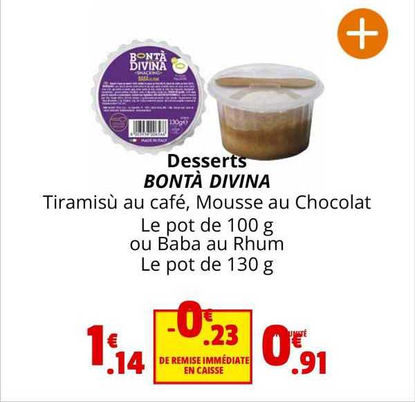 desserts bontà divina