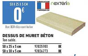 dessus de muret béton