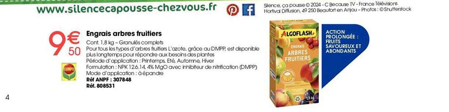 engrais arbres fruitiers compo