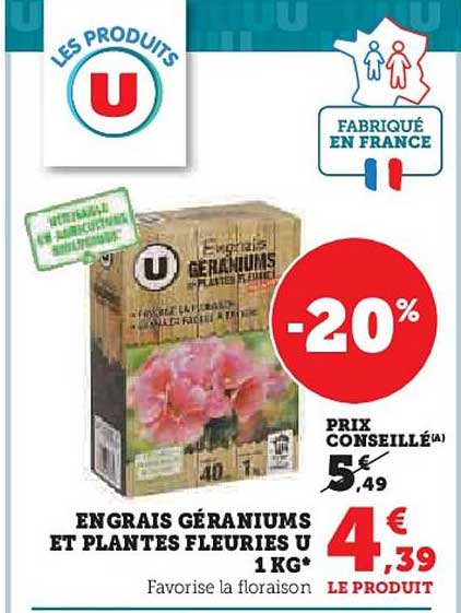 engrais géraniums et plantes fleuries u 1 kg