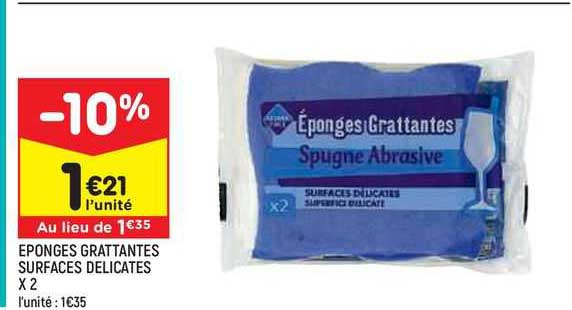 éponges grattantes surfaces délicates x2