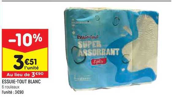 essuie-tout blanc